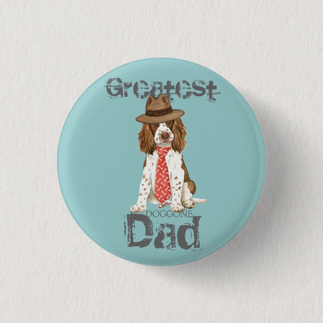 English Springer Dad 3 Cm Round Badge (Front)