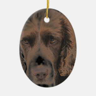 English Springer Dogs Ceramic Tree Decoration