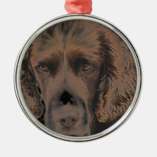 English Springer Dogs Metal Tree Decoration