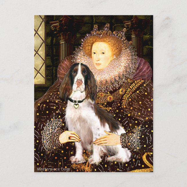 English Springer (Liv) - Queen Postcard (Front)