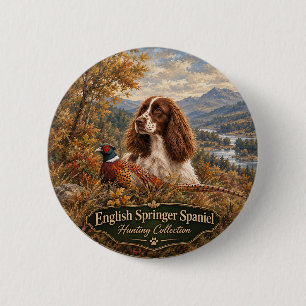 English Springer Spaniel 6 Cm Round Badge