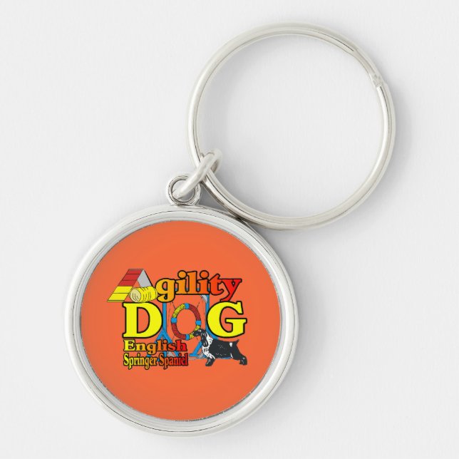 English Springer Spaniel Agility Key Ring (Front)