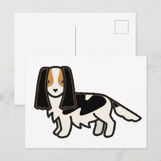 English Springer Spaniel Black Tri Cartoon Postcard (Front/Back)