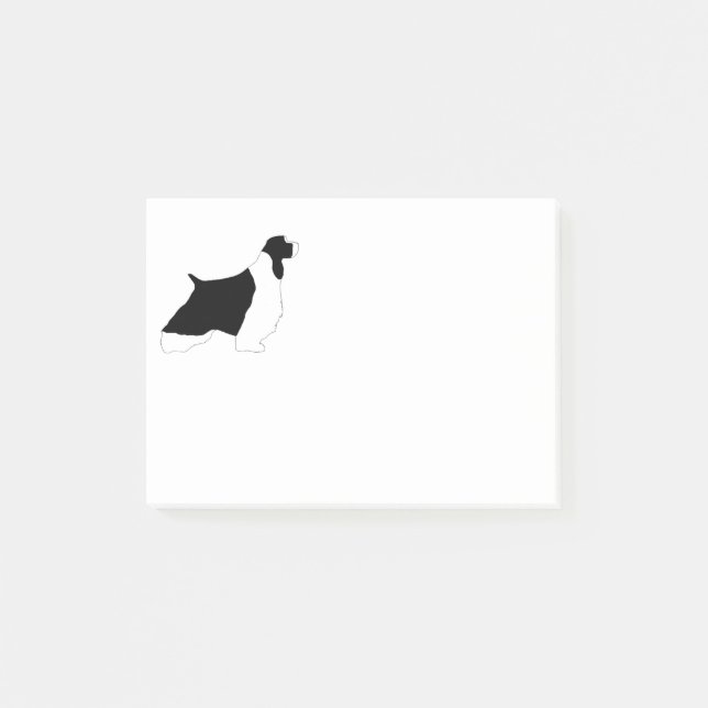 English Springer Spaniel black white silo Post-it Notes (Front)