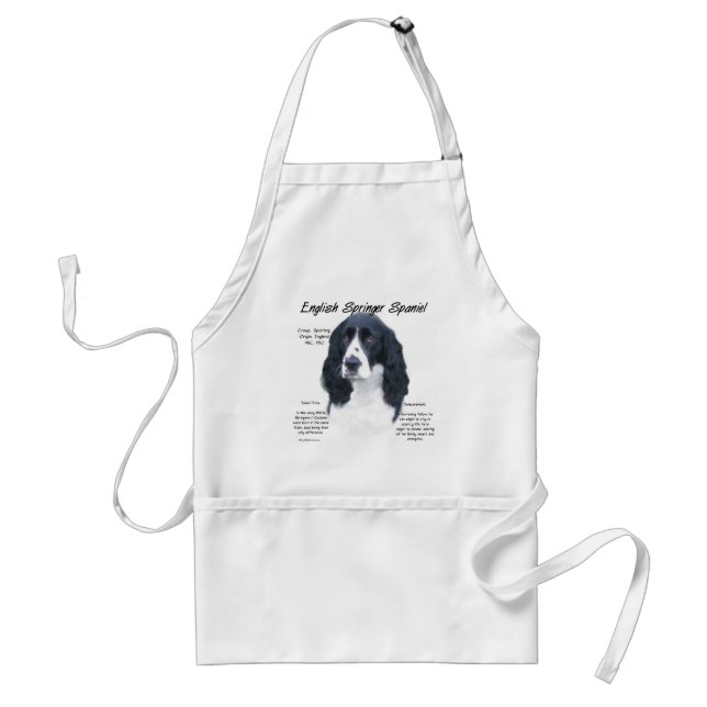 English Springer Spaniel (blk) History Design Standard Apron (Front)