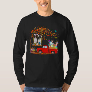 English Springer Spaniel Bunny Ear Red Truck With T-Shirt