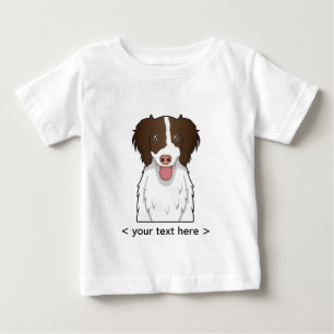 English Springer Spaniel Cartoon Personalised Baby T-Shirt