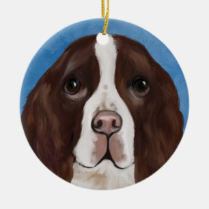 ENGLISH SPRINGER SPANIEL CERAMIC TREE DECORATION