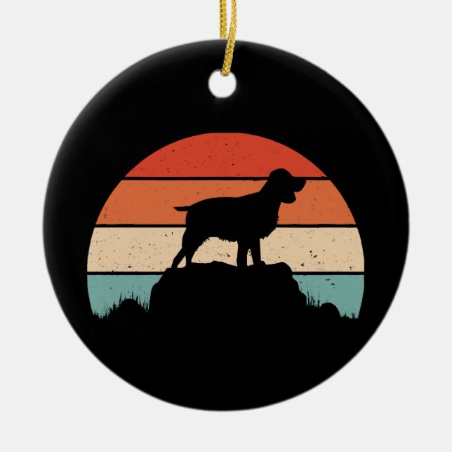 English springer spaniel ceramic tree decoration (Front)