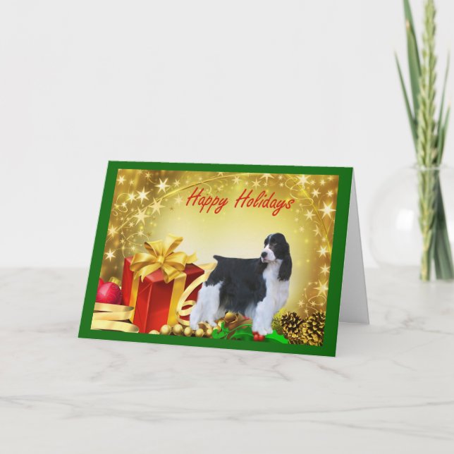 English Springer Spaniel Christmas Card Gifts (Front)