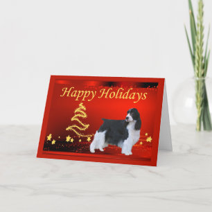 English Springer Spaniel Christmas Card Stars