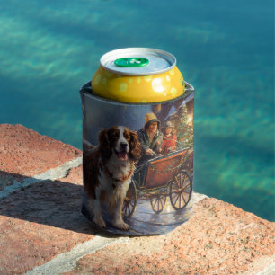 English Springer Spaniel Christmas Festive Season Can Cooler