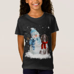 English Springer Spaniel Christmas Snowman Christm T-Shirt<br><div class="desc">English Springer Spaniel Christmas Snowman Christmas Pajama</div>
