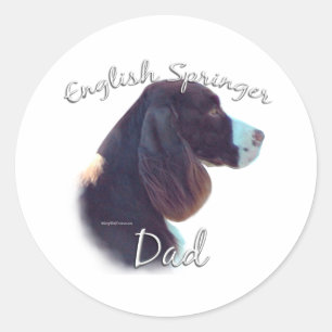 English Springer Spaniel Dad 2 Classic Round Sticker