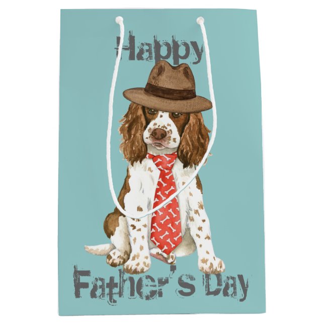 English Springer Spaniel Dad Medium Gift Bag (Front)
