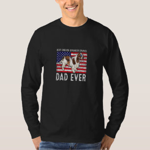 English Springer Spaniel Dad Usa American Flag Dog T-Shirt