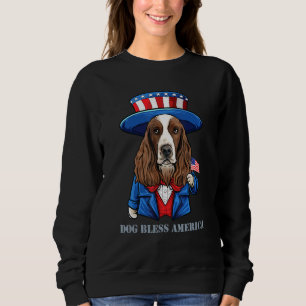 English Springer Spaniel Dog 4th Of July American  Sweatshirt