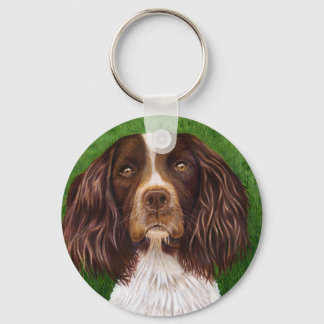 English Springer Spaniel Dog Art - Major Key Ring
