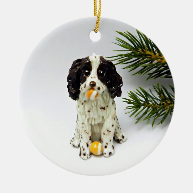 English Springer Spaniel Dog Christmas Ornament (Front)