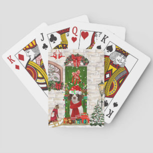 English Springer Spaniel Dog Christmas Playing Cards