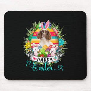 English Springer Spaniel Dog In Easter Eggs Sket  Mouse Pad