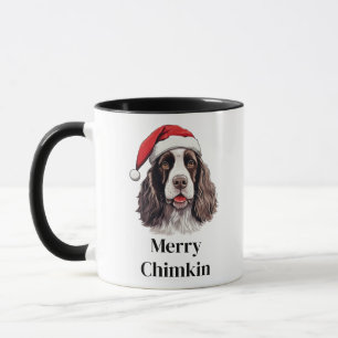 English Springer Spaniel Dog Santa Hat Christmas Mug