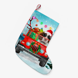 English Springer Spaniel dog with Christmas gifts Small Christmas Stocking