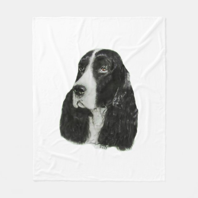 English Springer Spaniel Fleece Blanket (Front)
