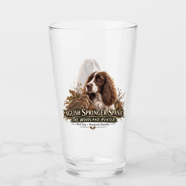 English Springer Spaniel  Glass (Front)