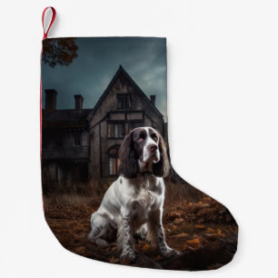 English Springer Spaniel Halloween Scary Small Christmas Stocking