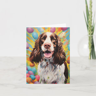 English Springer Spaniel Happy Easter Card