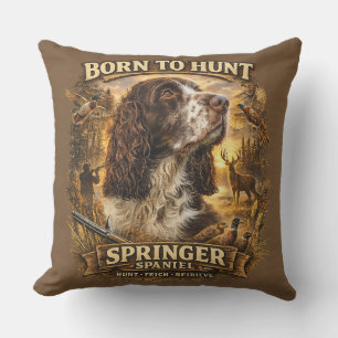 English Springer Spaniel Hunting Dog Cushion