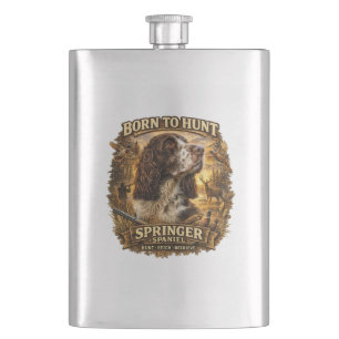 English Springer Spaniel Hunting Dog Hip Flask
