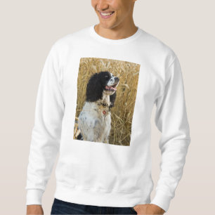 english springer spaniel in wheat.png sweatshirt