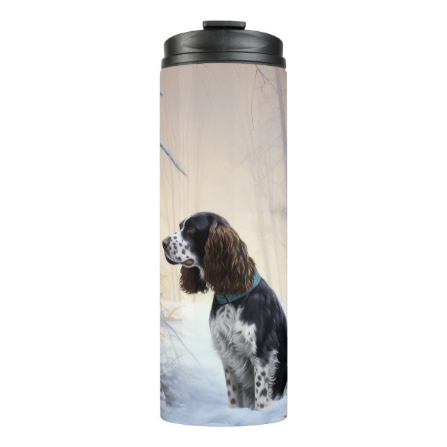 English Springer Spaniel Let It Snow Christmas Thermal Tumbler (Front)