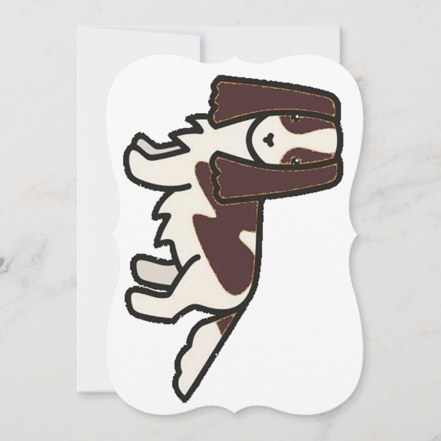 english springer spaniel liver and white cartoon c (Front)