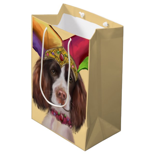 ENGLISH SPRINGER SPANIEL  MEDIUM GIFT BAG (Front Angled)