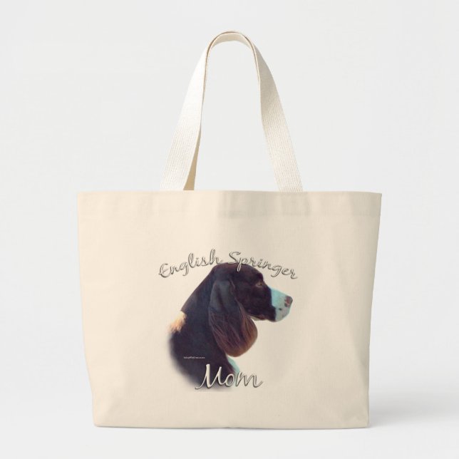 English Springer Spaniel Mum 2 Large Tote Bag (Front)