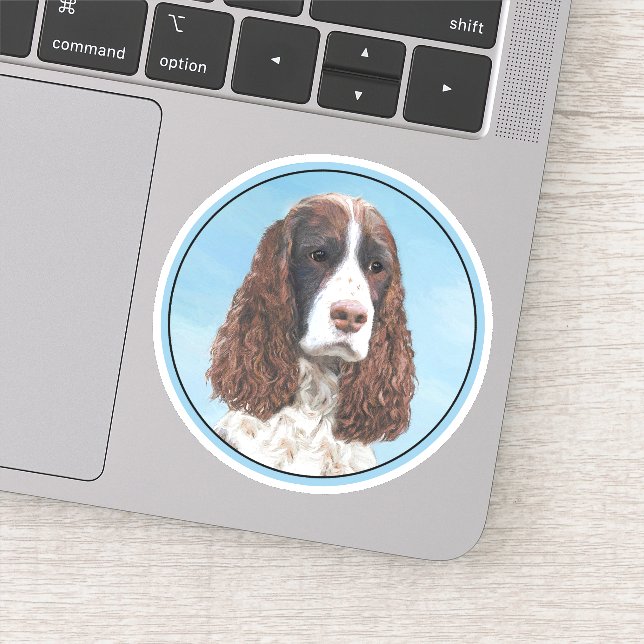 English Springer Spaniel Painting Original Dog Art (Detail)