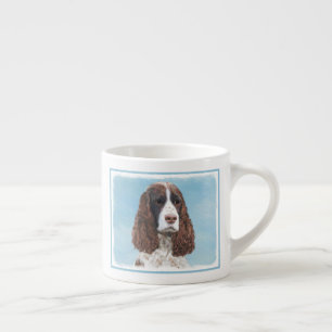 English Springer Spaniel Painting Original Dog Art Espresso Cup