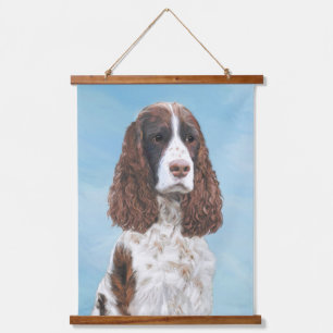 English Springer Spaniel Painting Original Dog Art Hanging Tapestry