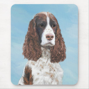 English Springer Spaniel Painting Original Dog Art Mouse Pad