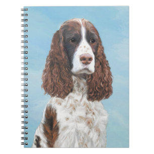 English Springer Spaniel Painting Original Dog Art Notebook