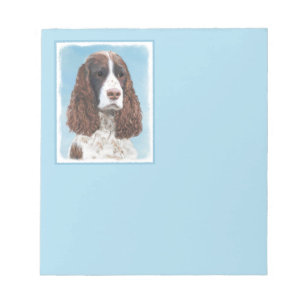 English Springer Spaniel Painting Original Dog Art Notepad