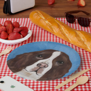 ENGLISH SPRINGER SPANIEL PAPER PLATE