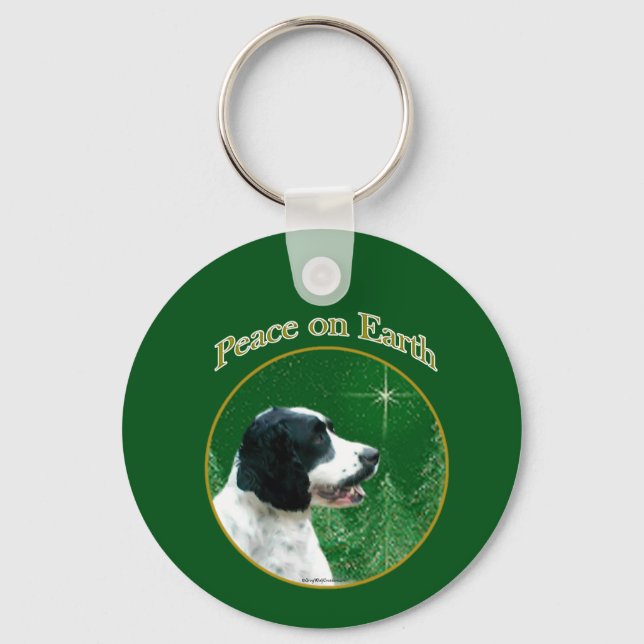 English Springer Spaniel Peace Key Ring (Front)