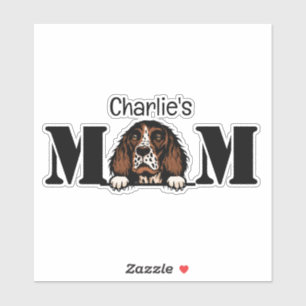 English Springer Spaniel Peeking Mum Personalised