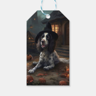 English Springer Spaniel Pumpkins Halloween Scary Gift Tags