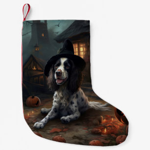 English Springer Spaniel Pumpkins Halloween Scary  Small Christmas Stocking