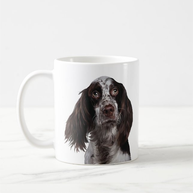 English Springer Spaniel - Puppy Dog Digital Art Coffee Mug (Left)